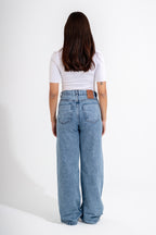 wide leg adjustable waist jeans /hers