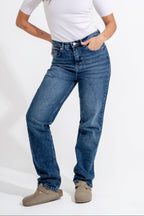 straight leg adjustable waist jeans /hers
