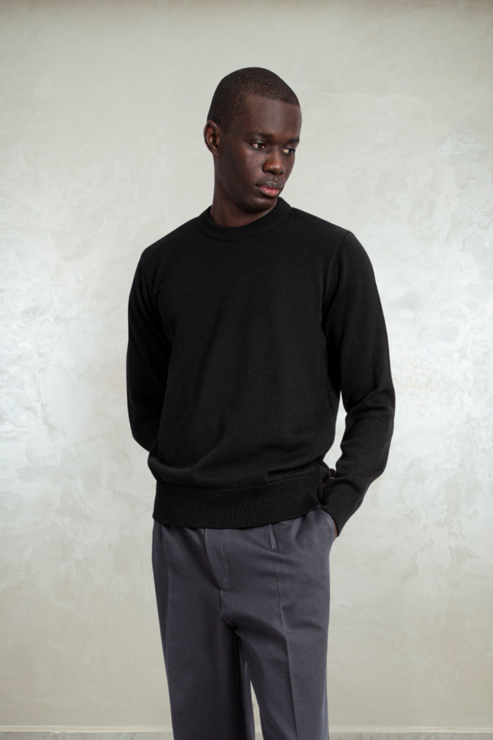 icon crewneck /black