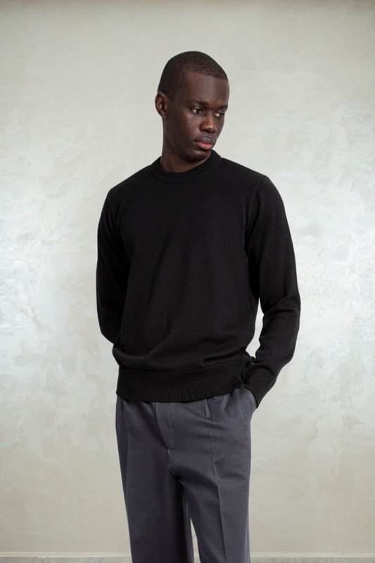 icon crewneck /black