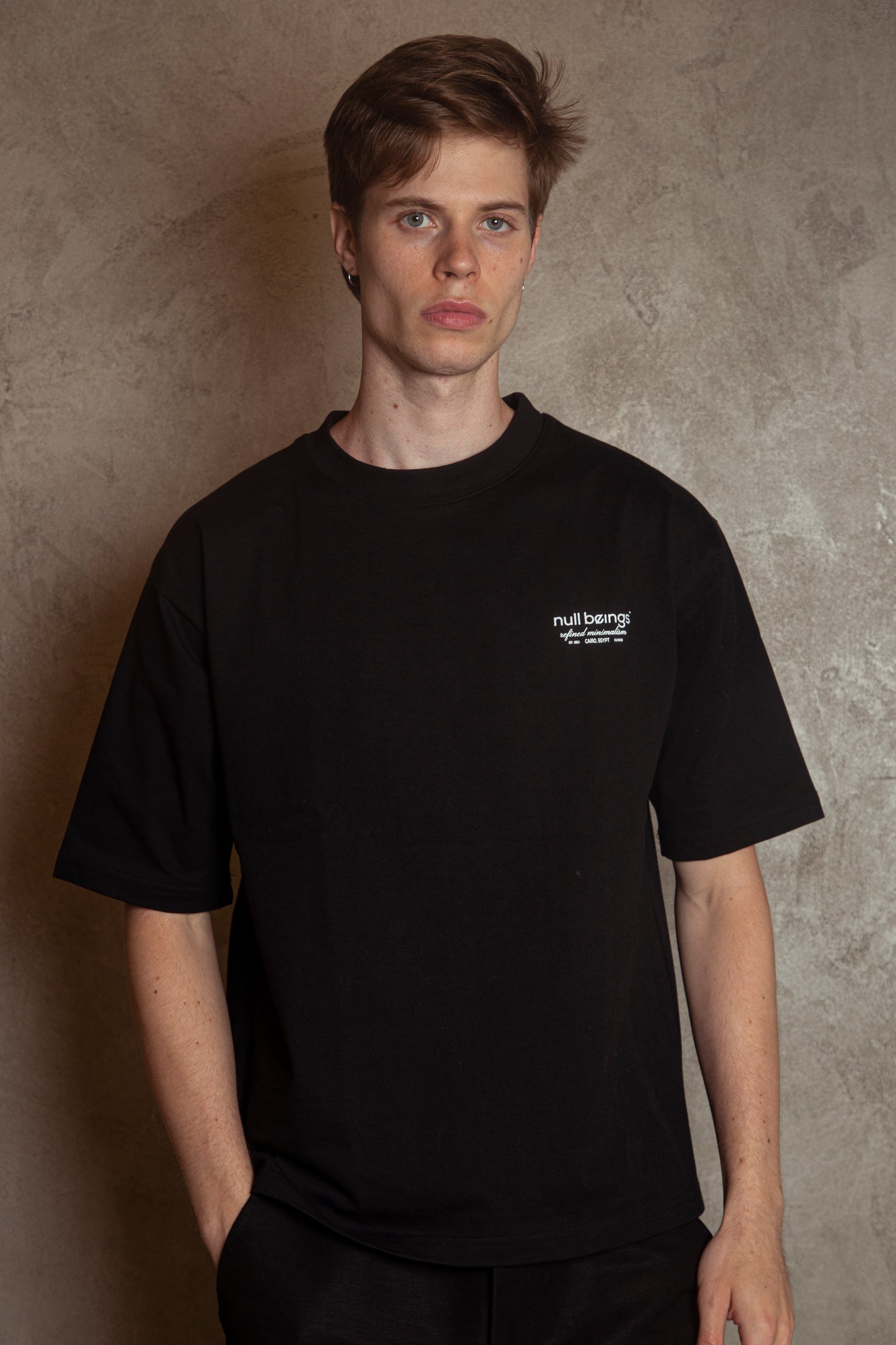 printed tee /black