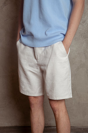 genuine linen shorts /ivory
