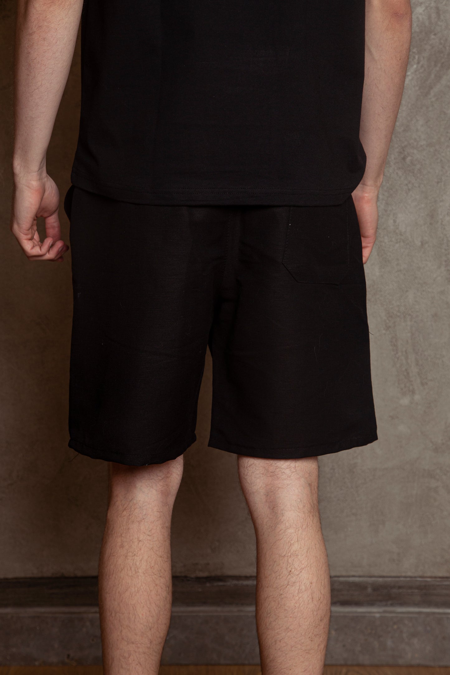 genuine linen shorts /black