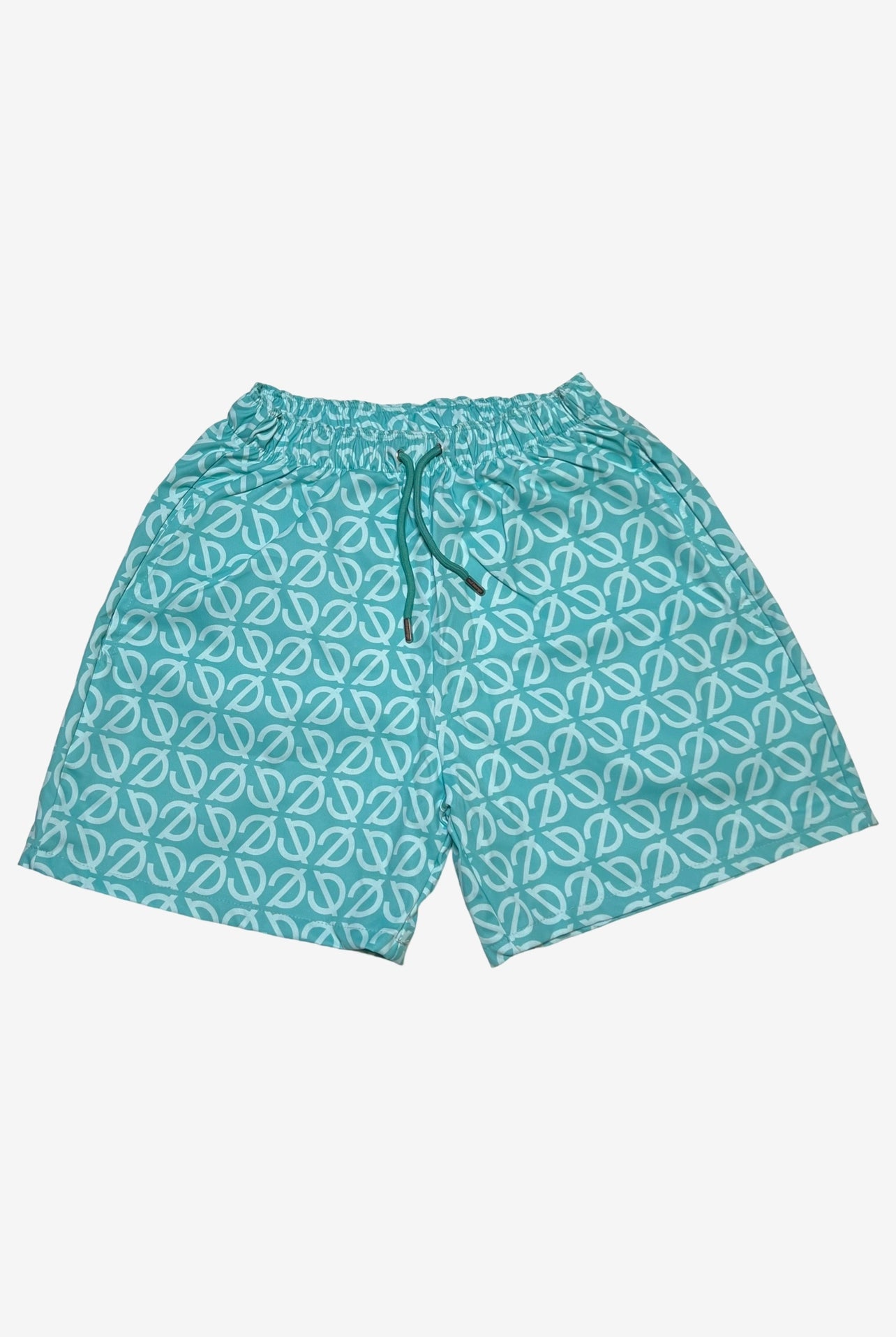 monogram swimsuit /turquoise