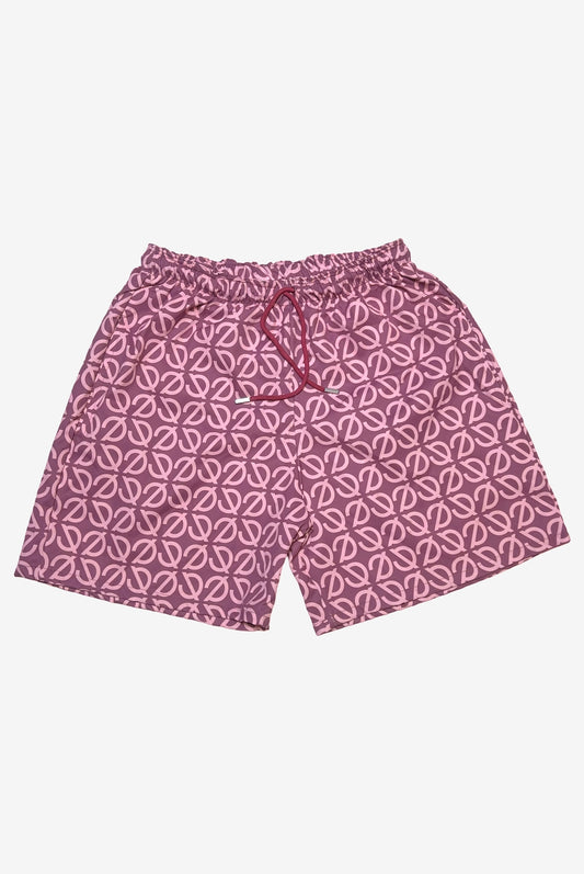 monogram swimsuit /dusty pink