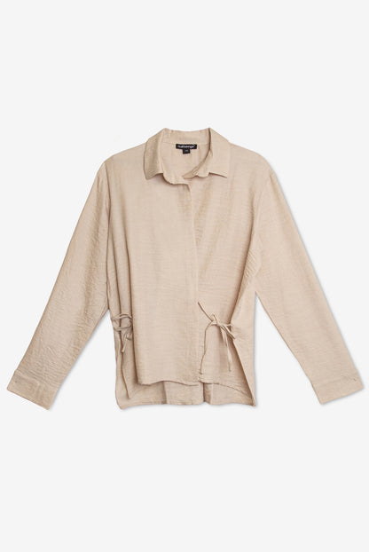 women's linen top /beige