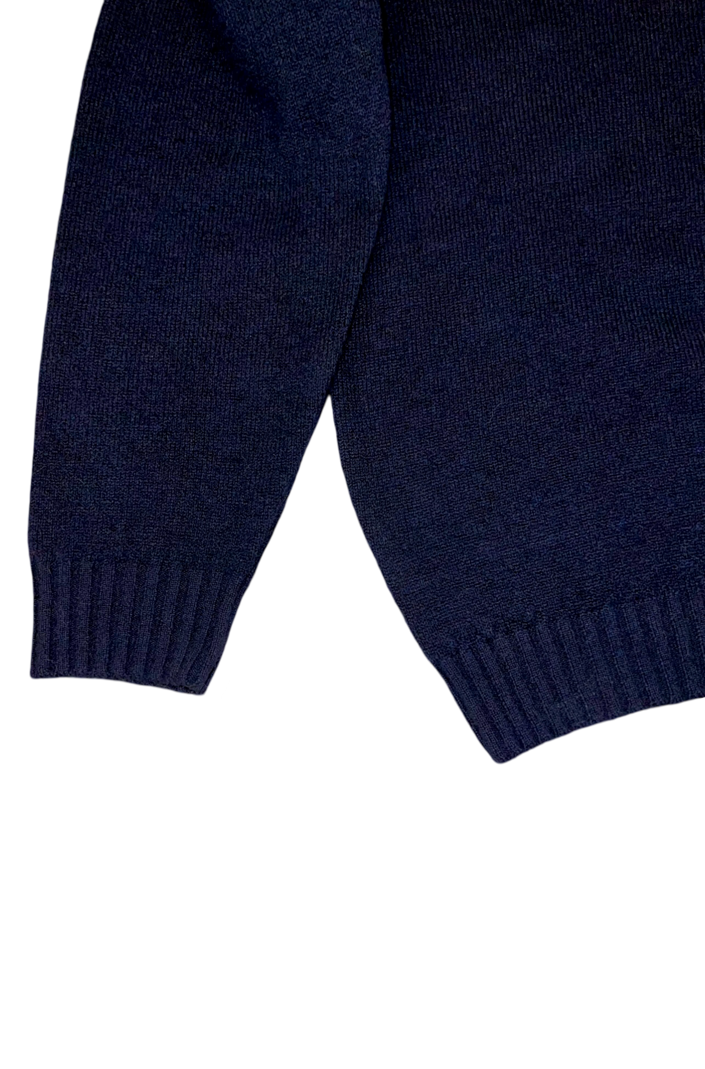 wool-blend crewneck /navy
