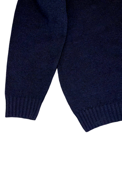 wool-blend crewneck /navy