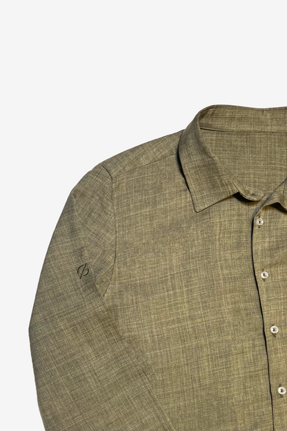 men’s linen top /olive