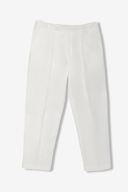 pleated trousers /bone white