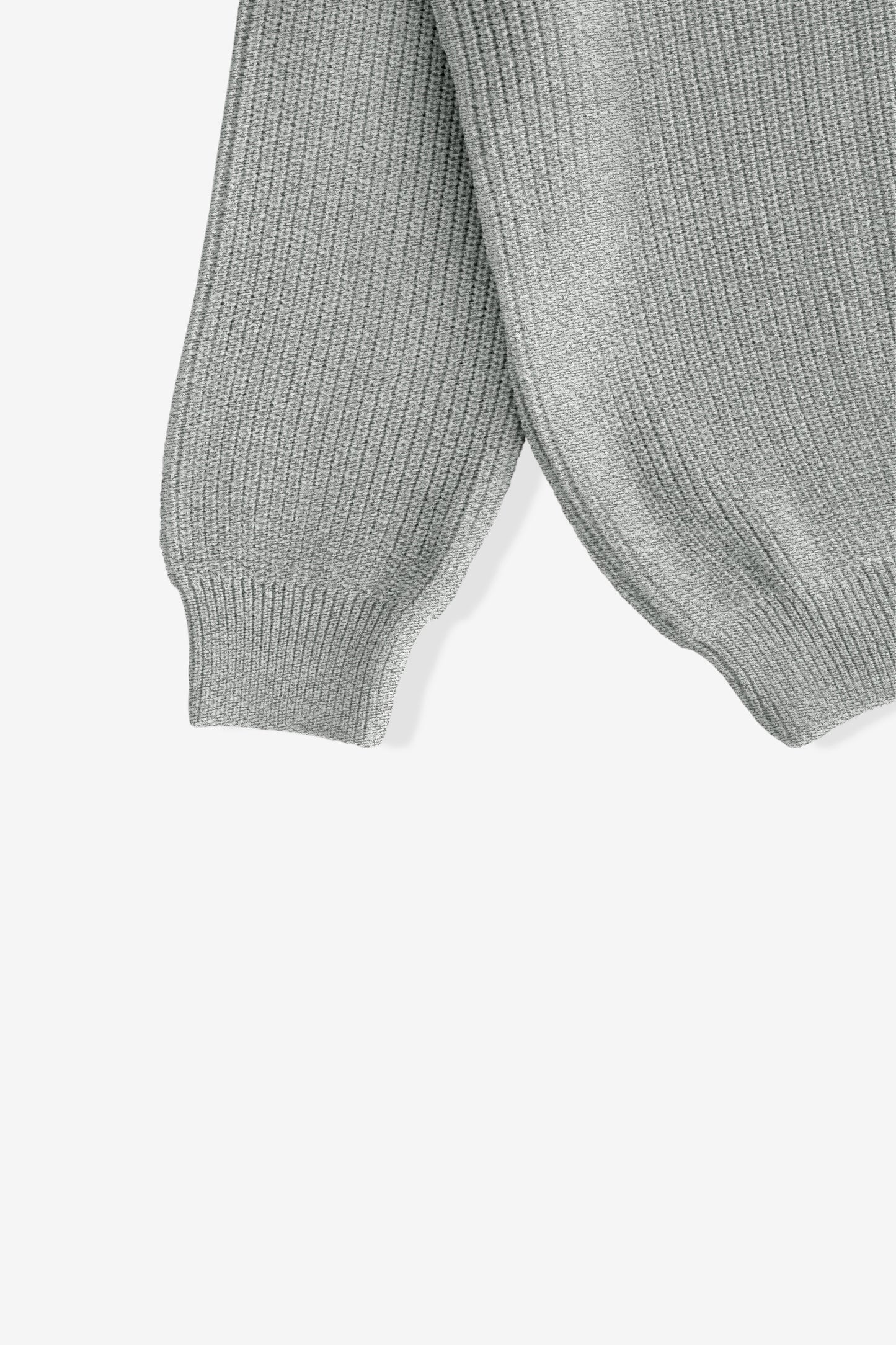 knitted quarter-zip polo /light grey