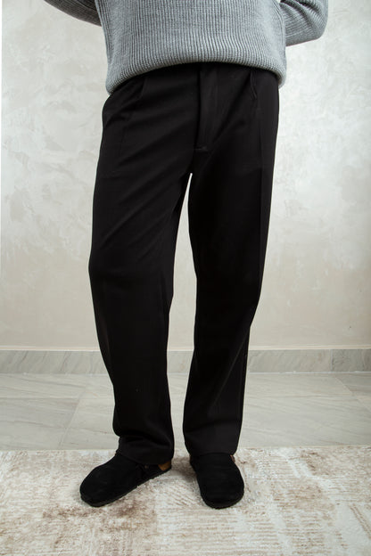 pleated trousers /black