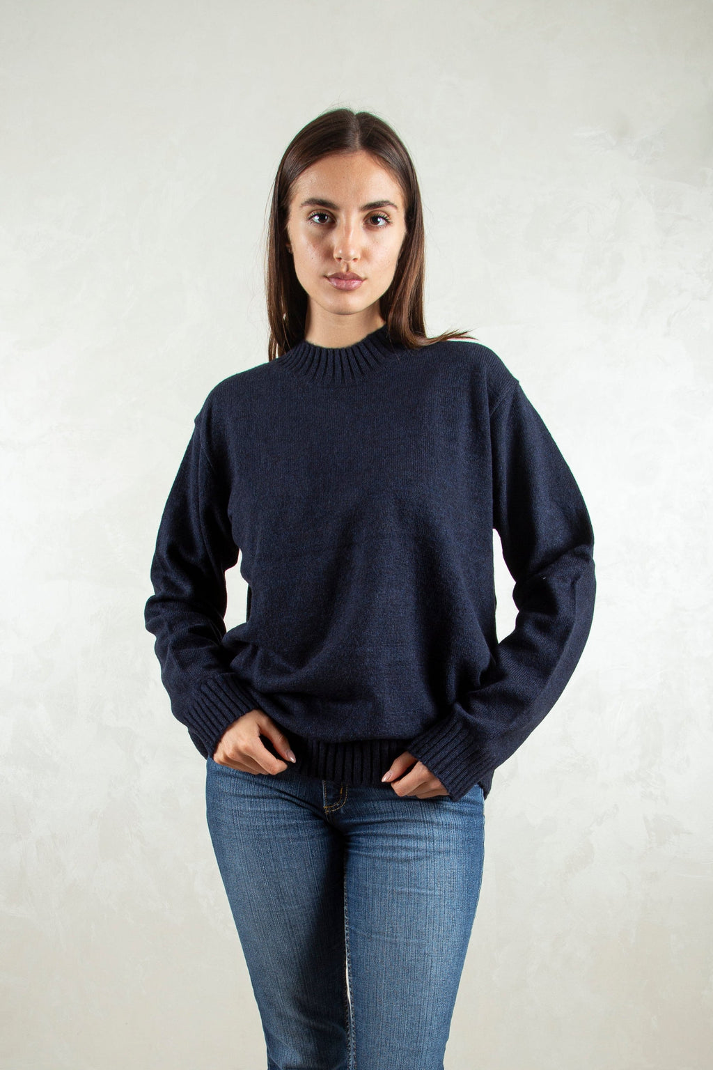 wool-blend crewneck