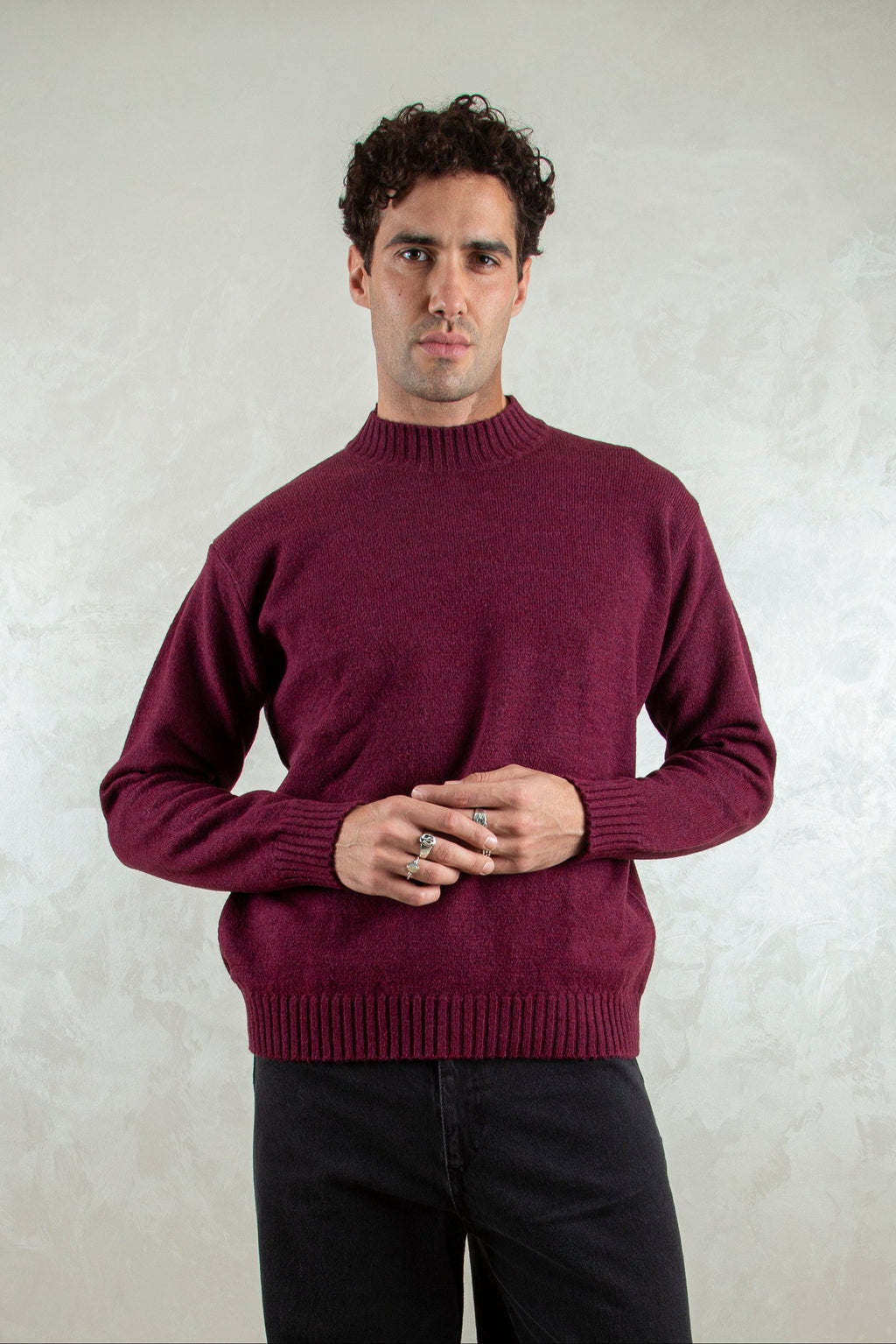 wool-blend crewneck